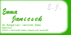 emma janicsek business card